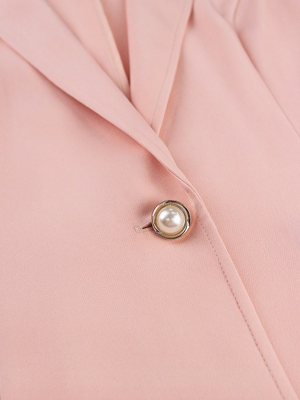 Cold Shoulder Cloak Sleeve Belted Buttons Women Blazers