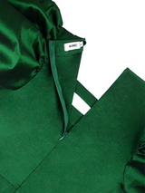 AOMEI Women Overalls Shiny Green Bodycon Jumpsuit
