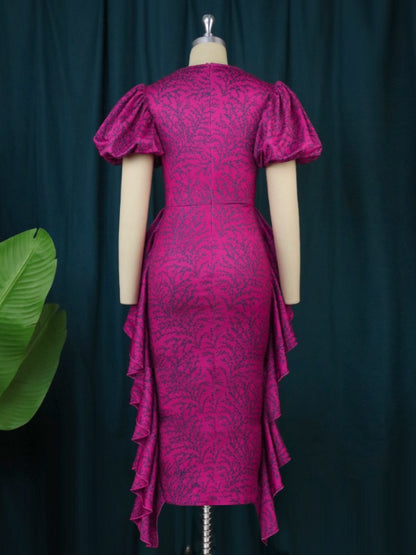 AOMEI Women Print  Long Floral Party Dress Maxi