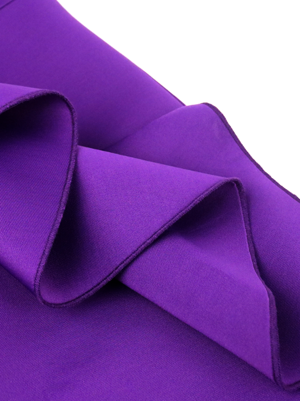 Sexy One Shoulder Ruffles Purple Dresses Mini