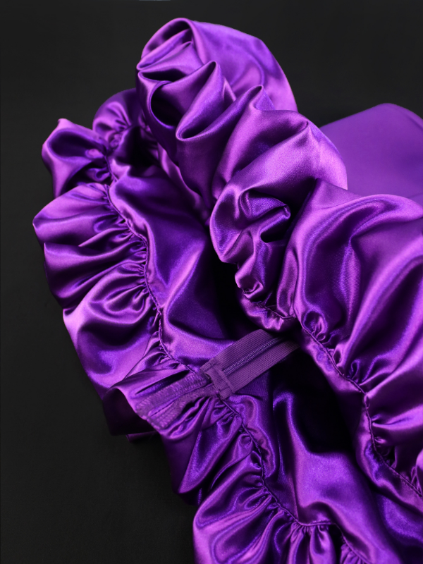 AOMEI Purple Shiny Two Piece Sets Strapless