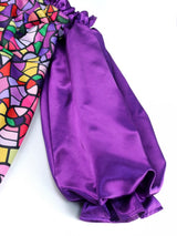 AOMEI Mini Off Shouler Purple Printed Dress