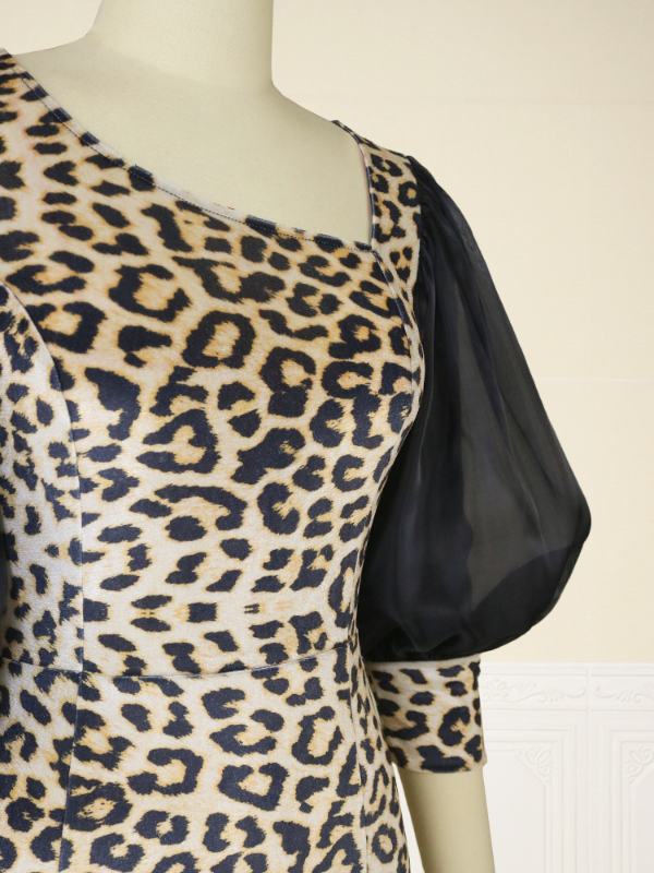 Women Print Slit Bodycon Velvet Maxi Dress For Office Wear
