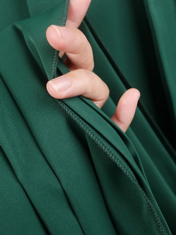 Green Ruffle Patchwork Women Plus Size Skirts