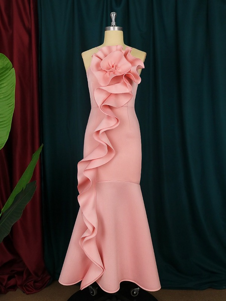 rosette maxi dress